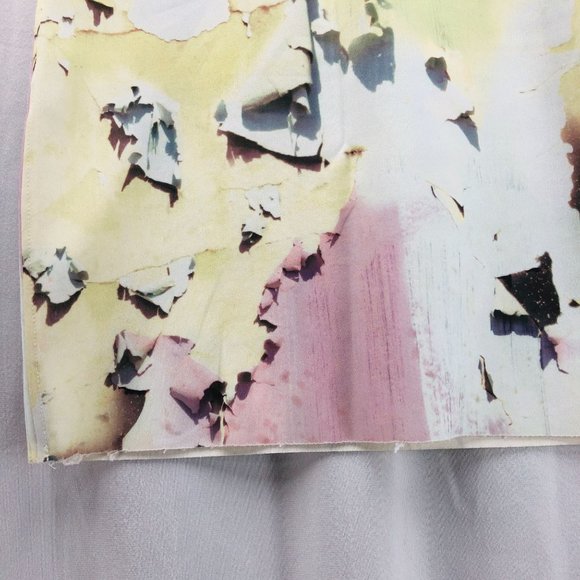 Zara WBB Collection Womens Skirt Watercolor Polyester Art Theme Size S - Picture 3 of 10